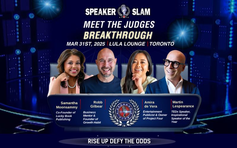 Speaker Slam® Unveils Judges for the Second Competition of 2026 "Breakthrough"