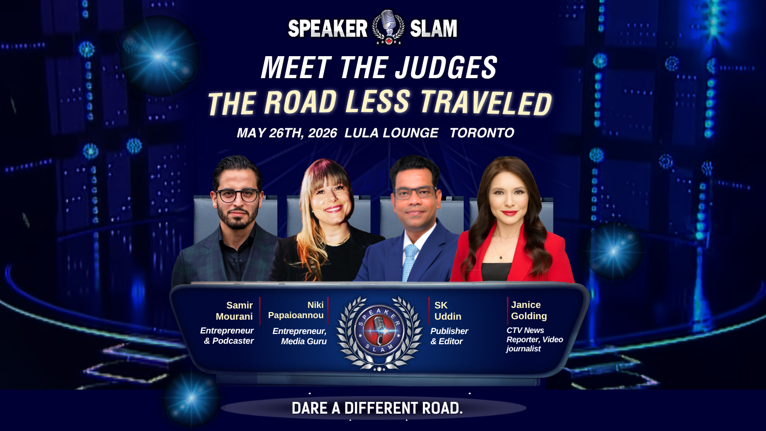 Speaker Slam® Unveils Judges for the Third Competition of 2026 "The Road Less Traveled"