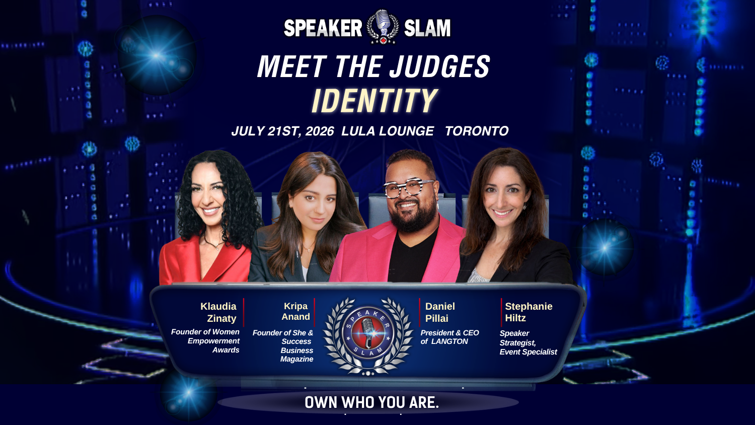 Speaker Slam® Unveils Judges for the Fifth Competition of 2026 "Identity"