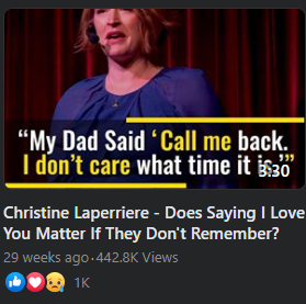 Christine Lapierre - Does Saying I Love You Matter If They Don't Remember?